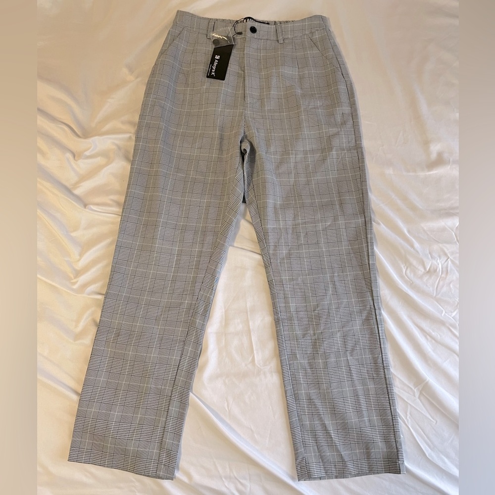 Allegra K stretch plaid work pants